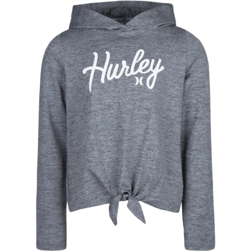 Hurley Kids Long Sleeve Tie Front Hooded Top (Little Kids)