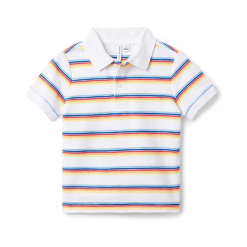 Janie and Jack Striped Pique Polo (Toddler/Little Kids/Big Kids)