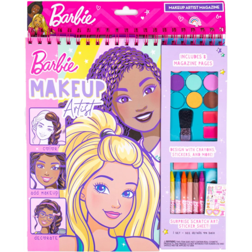 Horizon Group USA Barbie Makeup Artist Magazine, Create Your Own Hair & Makeup Looks Using 130+ Stencils, 180+ Stickers, Crayons, Pretend Makeup & More