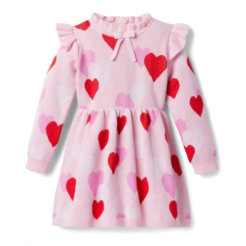 Janie and Jack Heart Sweater Dress (Toddler/Little Kids/Big Kids)