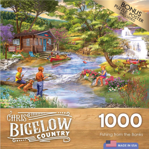 Cra-Z-Art Chris Bigelow 1000 PC Jigsaw Puzzle - Fishing from The Banks