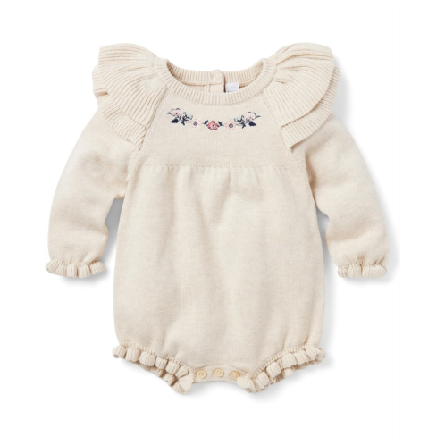 Janie and Jack Embroidered Sweater Bubble (Infant)