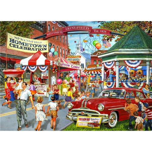 Cra-Z-Art - RoseArt - Back to The Past - Hometown Celebration - 750 Piece Jigsaw Puzzle