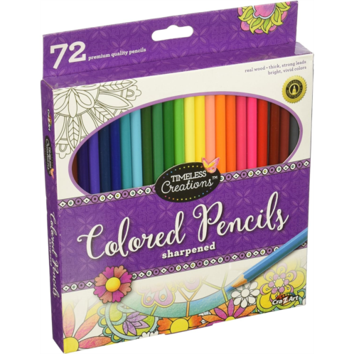 Cra-Z-art Timeless Creations Pre-Sharpened 72ct Colored Pencils, Assorted Colors Great for Children and Adults