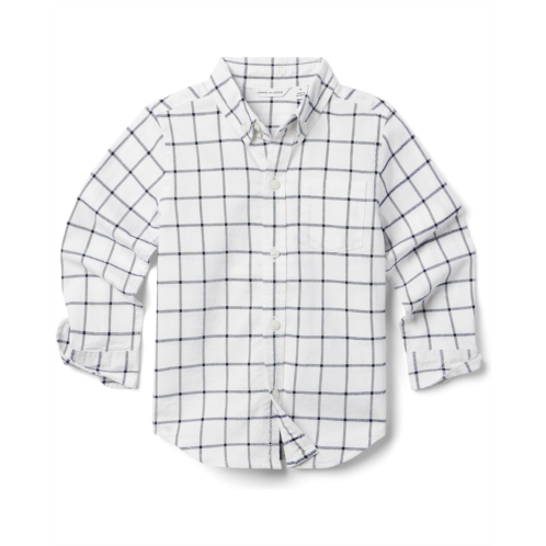 Janie and Jack Brushed Twill Plaid Button-Up (Toddler/Little Kids/Big Kids)