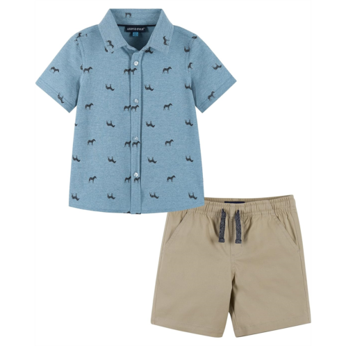 ANDY & EVAN KIDS Button-Down and Shorts Set (Infant)