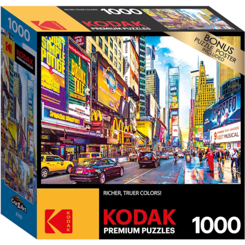 Cra-Z-Art Kodak 1,000 Piece Jigsaw Puzzle, Times Square, 20” x 27”