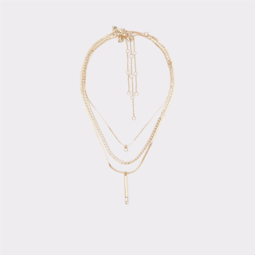 ALDO Hilderstone Gold/Clear Multi Womens Necklaces