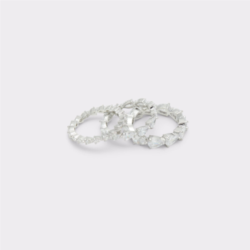 ALDO Jackielyn Silver/Clear Multi Womens Rings