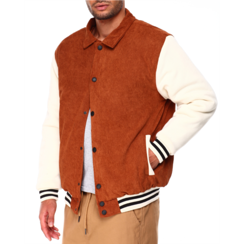Buyers Picks corduroy jacket w/ y/d rib and fleece sleeves