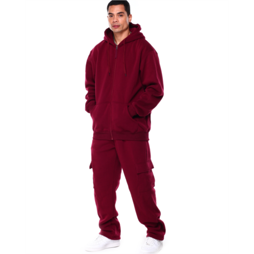 Buyers Picks fleece full zip hoodie & cargo pant set