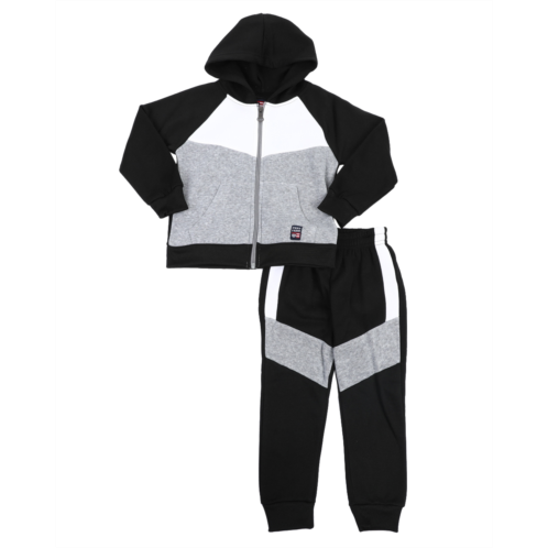 Phat Farm 2pc raglan sleeve fleece zip up hoodie & jogger pants set (4-7)