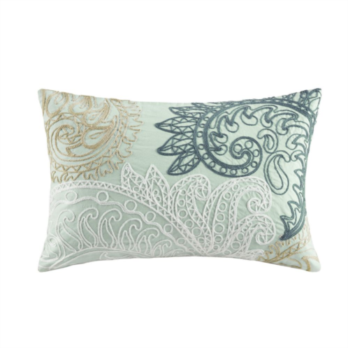 INK+IVY Kiran Paisley Embroidered Oblong Throw Pillow Cover with Insert