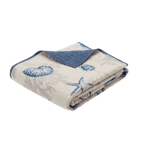 Madison Park Nantucket Oversized Coastal Quilted Throw Blanket