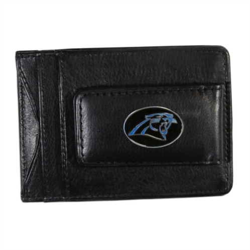 Kohls Carolina Panthers Black Leather Cash & Card Holder