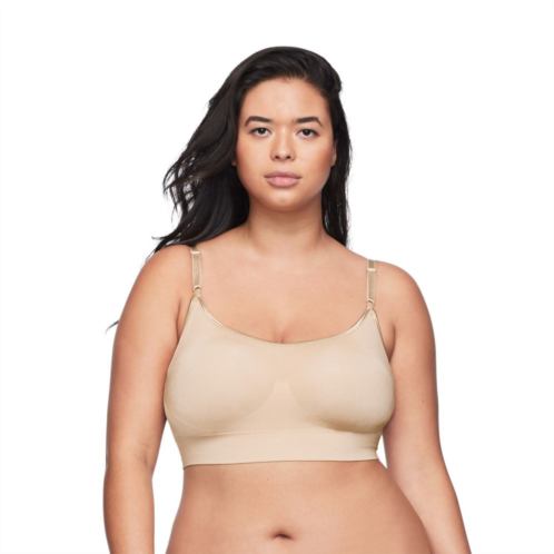 Warners Easy Does It Dig-Free Comfort Band with Seamless Stretch Wireless Lightly Lined Convertible Comfort Bra RM0911A