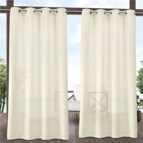 Exclusive Home 2-pack Miami Indoor/Outdoor Textured Window Curtains