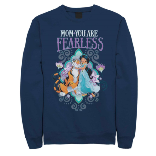 Licensed Character Juniors Disneys Aladdin Jasmine & Rajah Mom You Are Fearless Fleece Sweatshirt