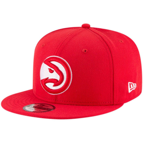 Mens New Era Red Atlanta Hawks Official Team Color 9FIFTY Snapback Hat