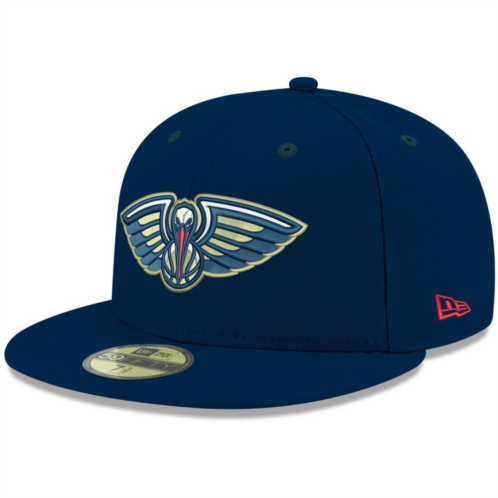 Mens New Era Navy New Orleans Pelicans Official Team Color 59FIFTY Fitted Hat