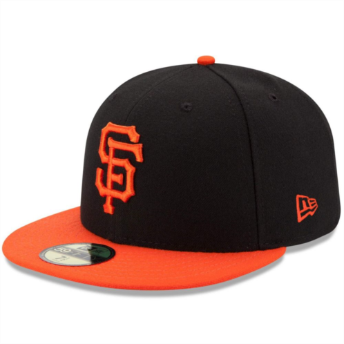 Mens New Era Black/Orange San Francisco Giants Authentic Collection On-Field 59FIFTY Fitted Hat