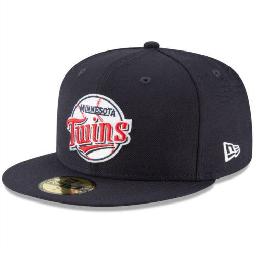 Mens New Era Navy Minnesota Twins Cooperstown Collection Wool 59FIFTY Fitted Hat