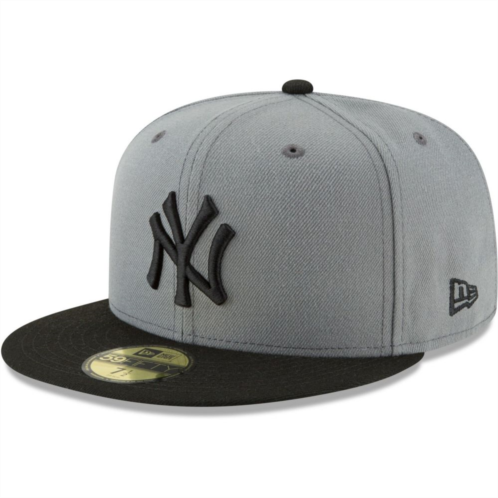 Mens New Era Gray/Black New York Yankees Two-Tone 59FIFTY Fitted Hat