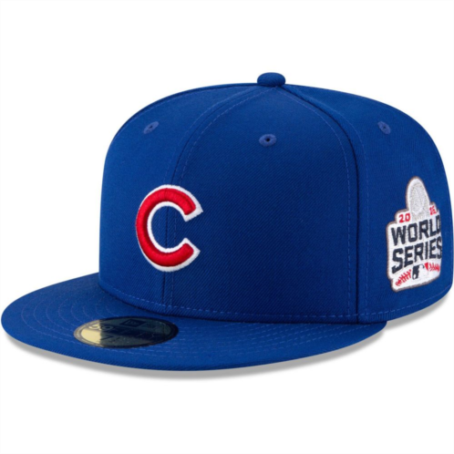 Mens New Era Royal Chicago Cubs 2016 World Series Wool 59FIFTY Fitted Hat