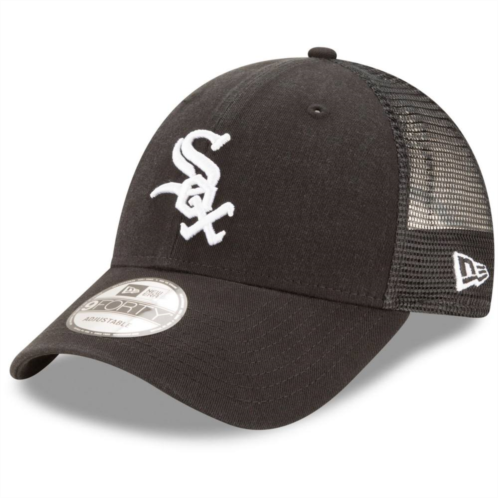 Mens New Era Black Chicago White Sox Trucker 9FORTY Adjustable Snapback Hat