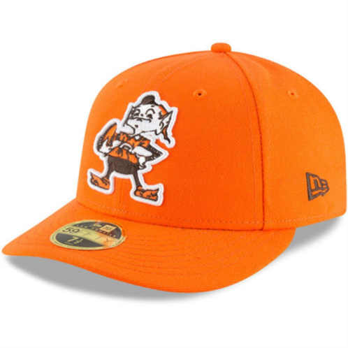 New Era x Staple Mens New Era Orange Cleveland Browns Omaha Throwback Low Profile 59FIFTY Fitted Hat