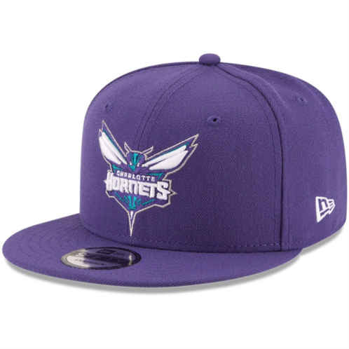 Mens New Era Purple Charlotte Hornets Official Team Color 9FIFTY Snapback Hat