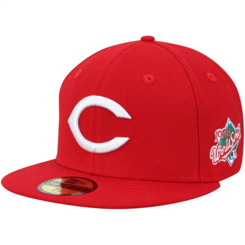 Mens New Era Red Cincinnati Reds 1990 World Series Wool 59FIFTY Fitted Hat