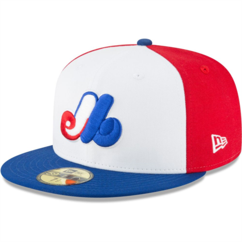 Mens New Era White Montreal Expos Cooperstown Collection Wool 59FIFTY Fitted Hat