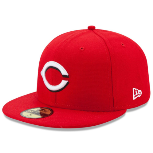 Mens New Era Red Cincinnati Reds Home Authentic Collection On-Field 59FIFTY Fitted Hat