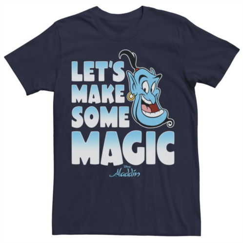 Mens Disney Aladdin Genie Lets Make Some Magic Gradient Text Tee