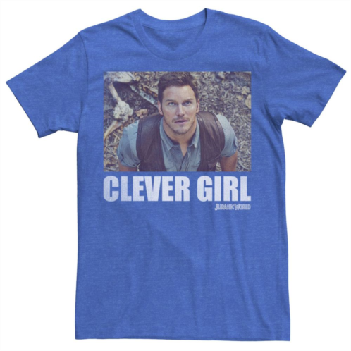 Licensed Character Mens Jurassic World Clever Girl Owen Movie Still Graphic Tee