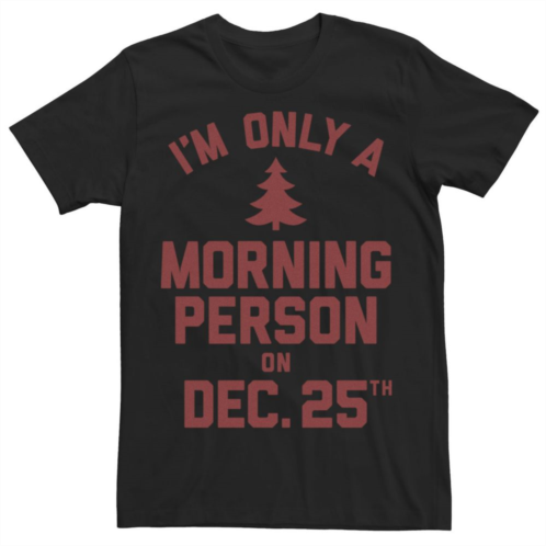Licensed Character Mens Christmas Morning Person Tee