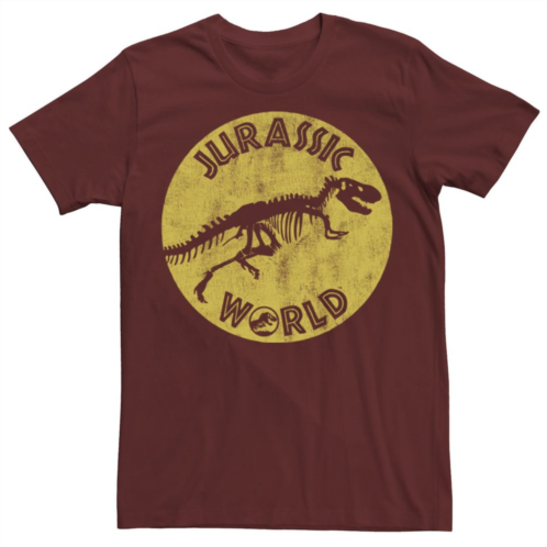 Licensed Character Mens Jurassic World Distressed Fossil Logo Tee