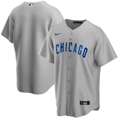 Mens Nike Gray Chicago Cubs Road Replica Team Jersey