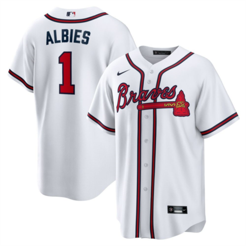 Mens Nike Ozzie Albies White Atlanta Braves Home Replica Player Name Jersey