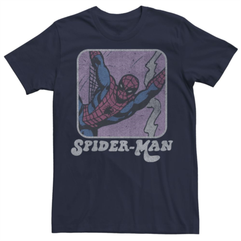 Licensed Character Mens Marvel Spider-Man Retro Style Portrait Tee