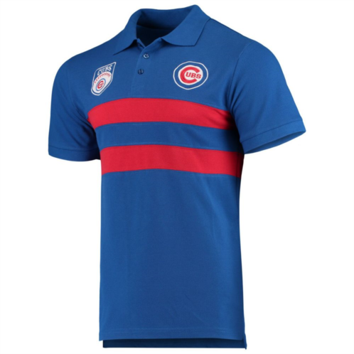 Unbranded Mens Royal Chicago Cubs Horizontal 2-Stripe Polo