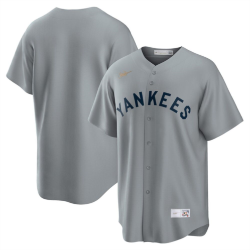 Nitro USA Mens Nike Gray New York Yankees Road Cooperstown Collection Team Jersey