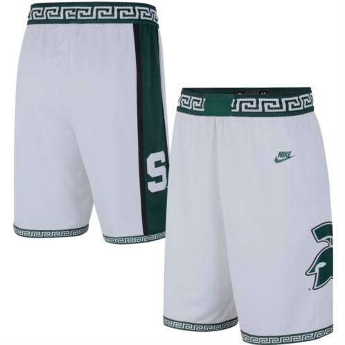Mens Nike White Michigan State Spartans Limited Retro Basketball Shorts