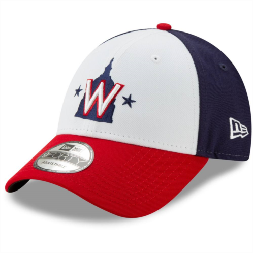 Mens New Era White/Red Washington Nationals Alternate 2 The League 9FORTY Adjustable Hat