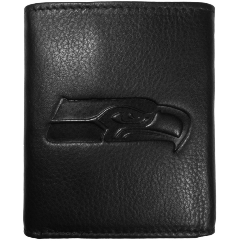 Unbranded Mens Seattle Seahawks Embossed Leather Tri-Fold Wallet