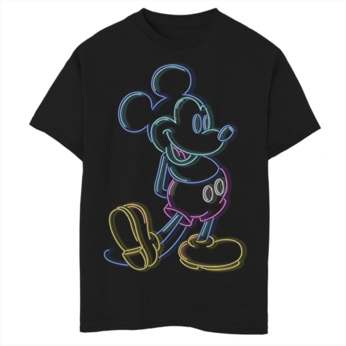 Disneys Mickey Mouse Boys 8-20 Neon Outline Tee