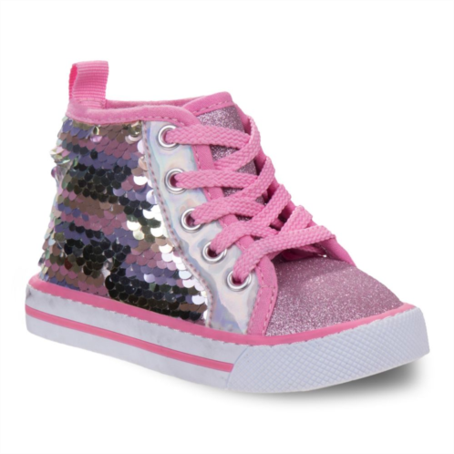 Laura Ashley Sequin Toddler Girls High Top Shoes