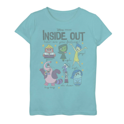 Disney / Pixars Inside Out Girls 7-16 How Are You Feeling Group Shot Graphic Tee