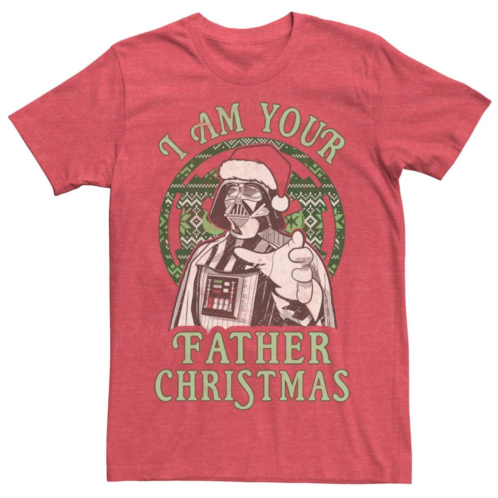 Licensed Character Mens Star Wars Darth Vader I Am Your Father Christmas Tee